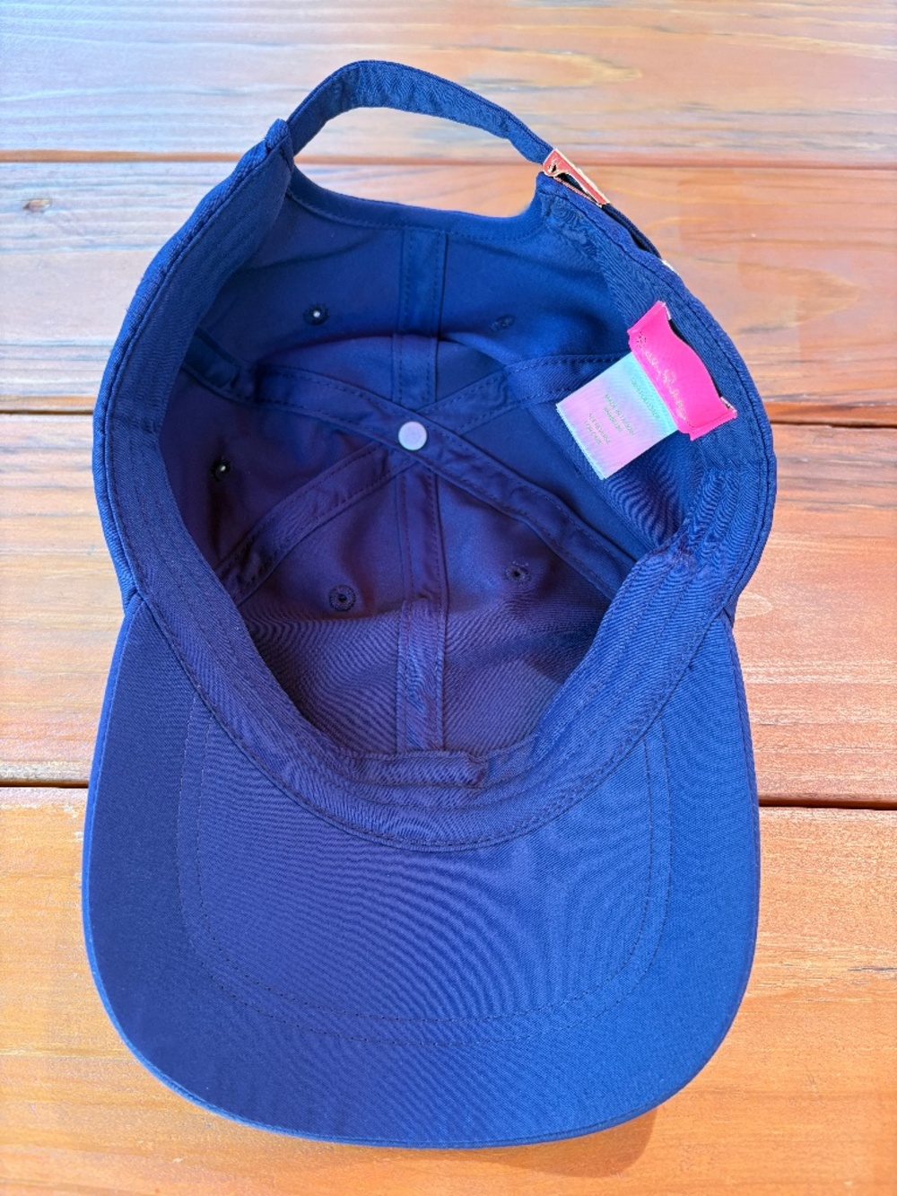 Lilly Pulitzer Run Around Cap Hat Blue Adjustable with Gold Branding - Picture 6 of 9